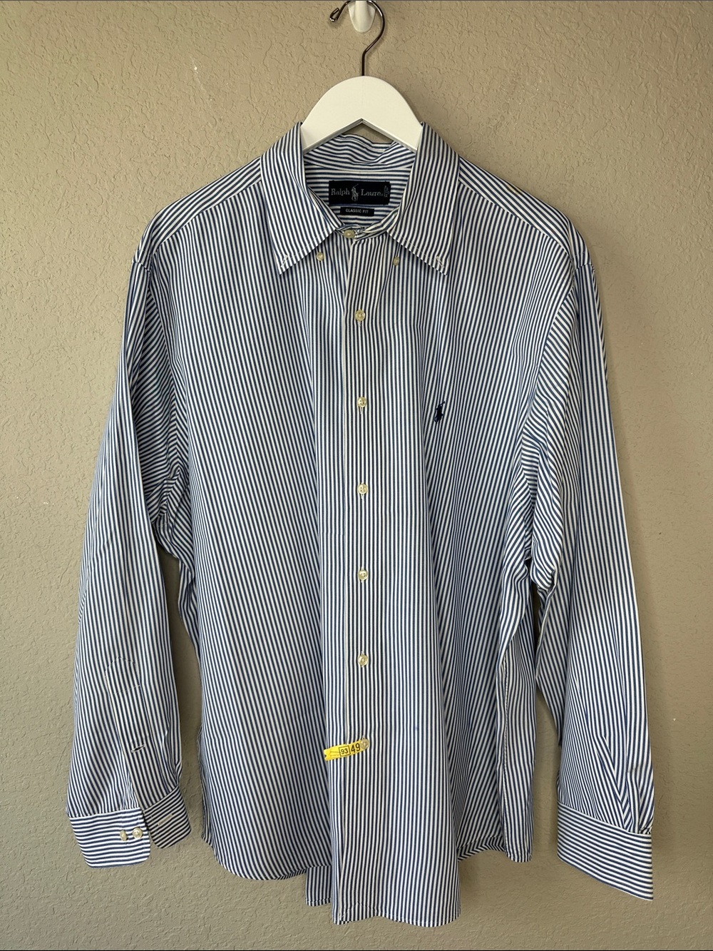 Ralph Lauren Men's Classic‎ Fit Button Down Shirt Size 17.5, 34/35 Long Sleeve